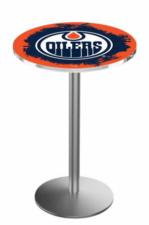 Edmonton Oilers Logo Design 1 L214 Pub Table