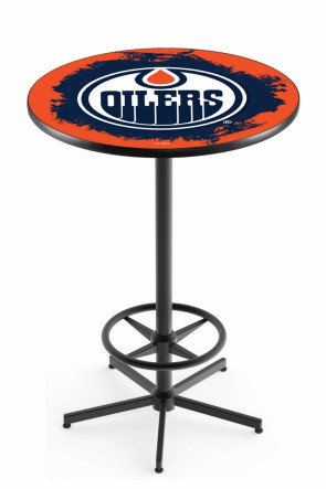 Edmonton Oilers Logo Design 1 L216 Pub Table