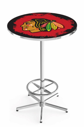 Chicago Blackhawks Logo Design 1 L216 Pub Table