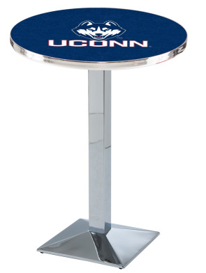 UCONN Chrome L217 Logo Pub Table