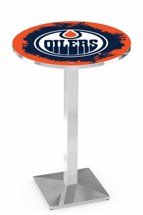 Edmonton Oilers Logo Design 1 L217 Pub Table