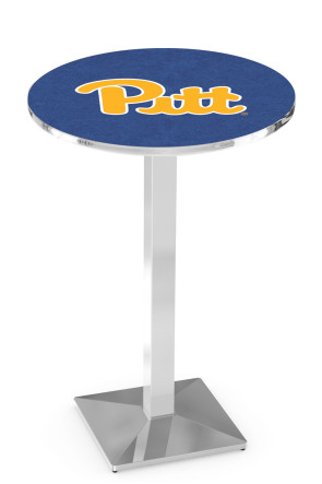 University of Pittsburgh Chrome L217 Logo Pub Table