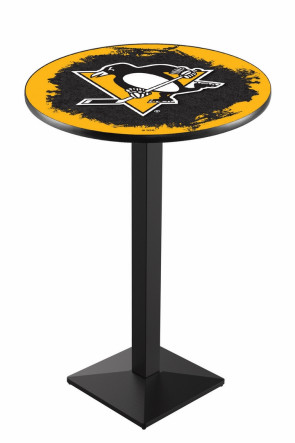 Pittsburgh Penguins Logo Design 1 L217 Pub Table