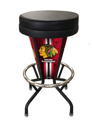 Chicago Blackhawks Logo LED Bar Stool