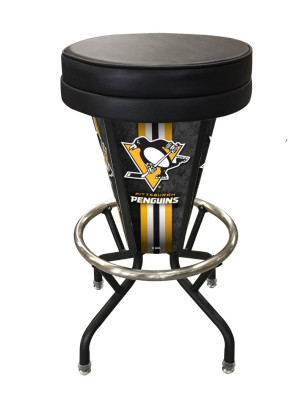 Pittsburgh Penguins Logo LED Bar Stool