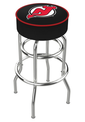 New Jersey Devils Logo L7C1 Backless Bar Stool