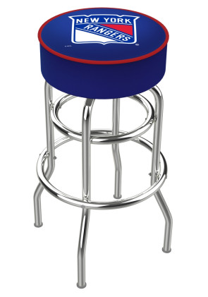 New York Rangers Logo L7C1 Backless Bar Stool