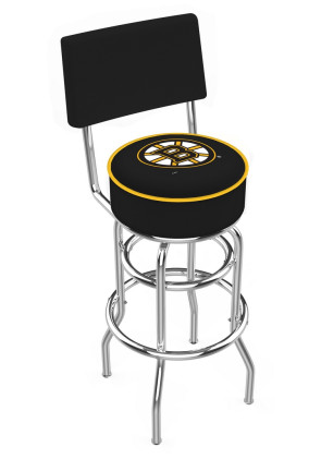 Boston Bruins Logo L7C4 Bar Stool with Back Rest