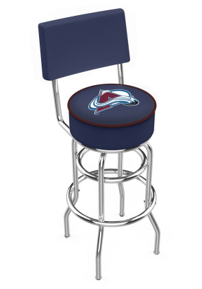 Colorado Avalanche Logo L7C4 Bar Stool with Back Rest