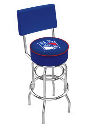 New York Rangers Logo L7C4 Bar Stool with Back Rest