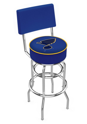 St Louis Blues Logo L7C4 Bar Stool with Back Rest