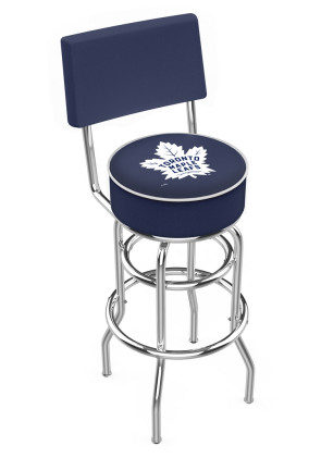 Toronto Maple Leafs Logo L7C4 Bar Stool with Back Rest