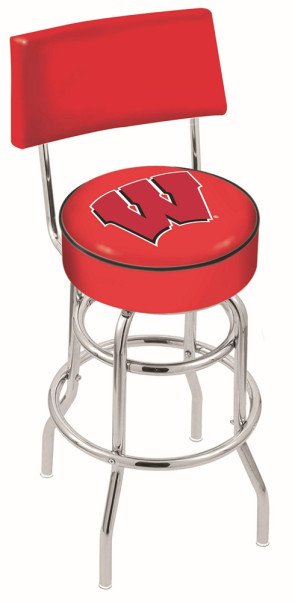 L7C4 University of Wisconsin - W Block Logo Bar Stool