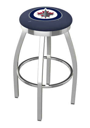 Winnipeg Jets Logo L8C2C backless bar stool