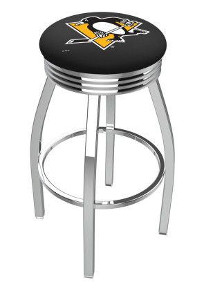 Pittsburgh Penguins Logo L8C3C backless bar stool