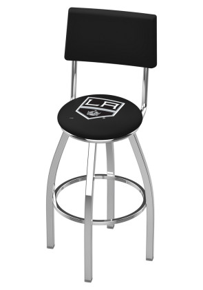 Los Angeles Kings Logo L8C4 Bar Stool with Back Rest