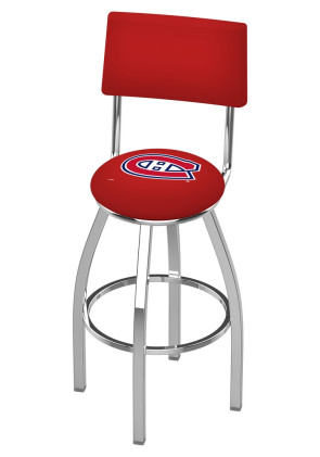 Montreal Canadiens Logo L8C4 Bar Stool with Back Rest