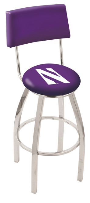 L8C4 Northwestern University Logo Bar Stool