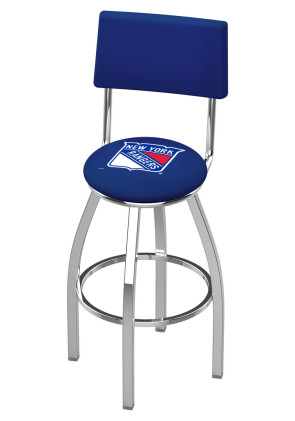 New York Rangers Logo Bar Stool with Back Rest