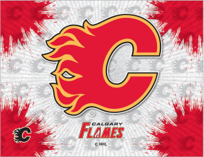 Calgary Flames Logo Design 1 Canvas Art