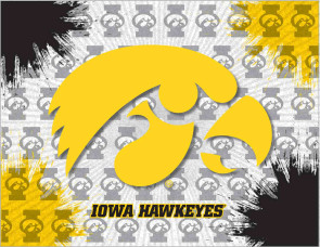 University of Iowa Logo Printed Canvas Art