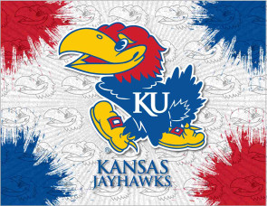 University of Kansas Logo Printed Canvas Art