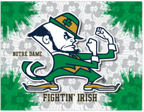 Notre Dame Fighting Irish Leprechaun Printed Canvas