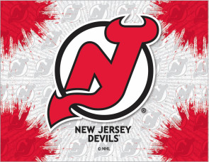 New Jersey Devils Logo Design 1 Canvas Art