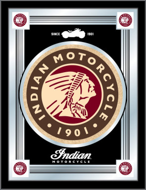 Indian Motorcycle Black Logo Mirror