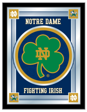 Notre Dame Fighting Irish Shamrock Logo Mirror