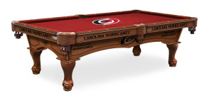 Carolina Hurricanes Logo Pool Table with Logo Cloth