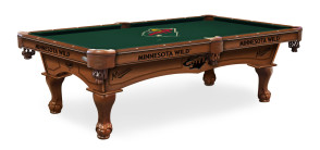 Minnesota Wild Logo Pool Table with Logo Cloth