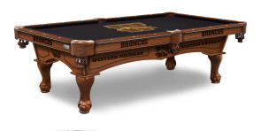 Western Michigan Broncos Billiard Table with Logo Cloth
