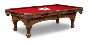 Wisconsin W Billiard Table with logo Cloth
