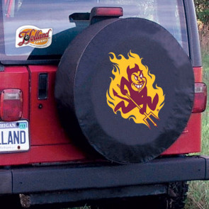 Arizona State Sparky Black Tire Cover Lifestyle