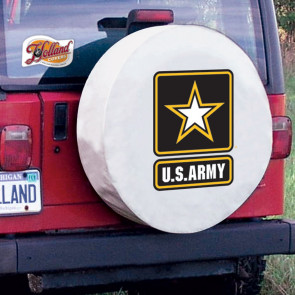 US Army Logo Tire Cover - White