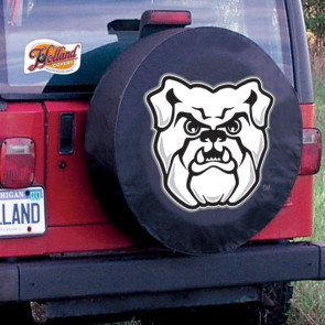 HBS Mississippi State Tire Cover with Bulldogs Logo on Black Vinyl 