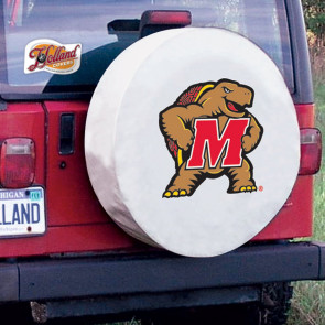 University of Maryland Logo Tire Cover - White