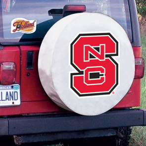 North Carolina State Logo Tire Cover - White