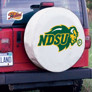 North Dakota State Logo Tire Cover - White