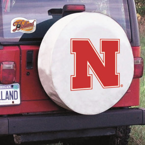 University of Nebraska Logo Tire Cover - White