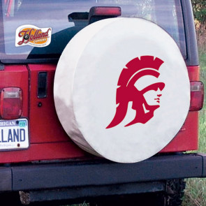 University of Southern California Logo Tire Cover - White
