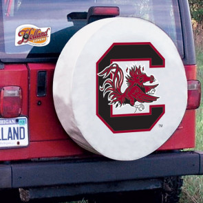 University of South Carolina Logo Tire Cover - White