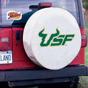 University of South Florida Logo Tire Cover - White
