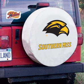 University of Southern Mississippi Logo Tire Cover - White
