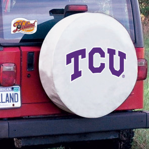 Texas Christian University Logo Tire Cover - White
