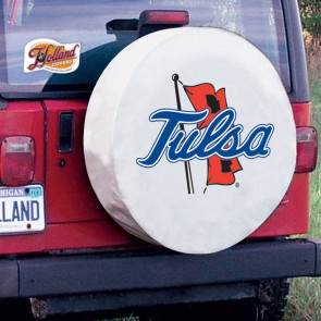 University of Tulsa Logo Tire Cover - White