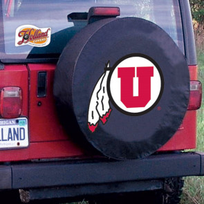 University of Utah Logo Tire Cover - Black
