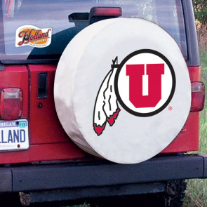 University of Utah Logo Tire Cover - White
