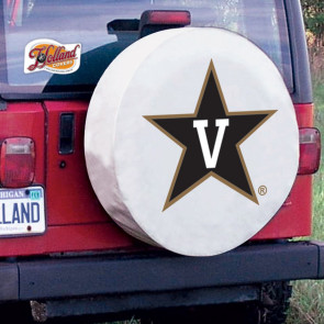 Vanderbilt University Logo Tire Cover - White